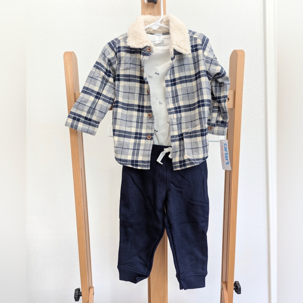 NWT Plaid Jacket 3-Piece Set